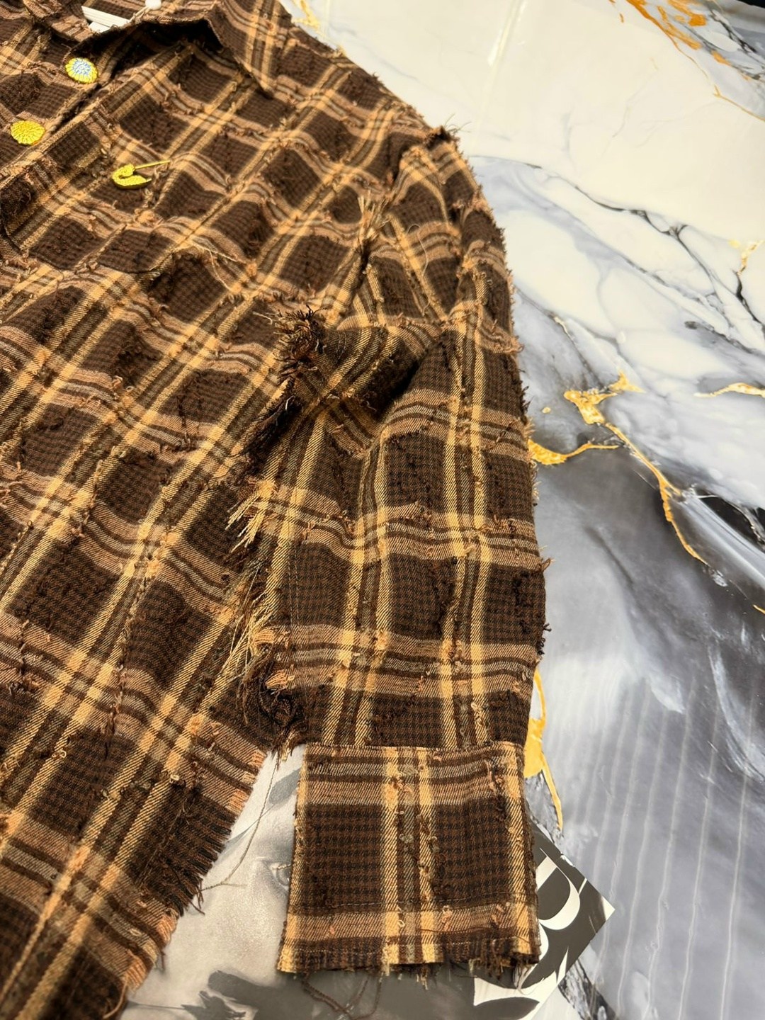 шерстяная рубашка в клетку тартан miu miu коричневый,женская рубашка в клетку,клетчатая рубашка,рубашка в клетку 0164 коричневый,женская клетчатая рубашка