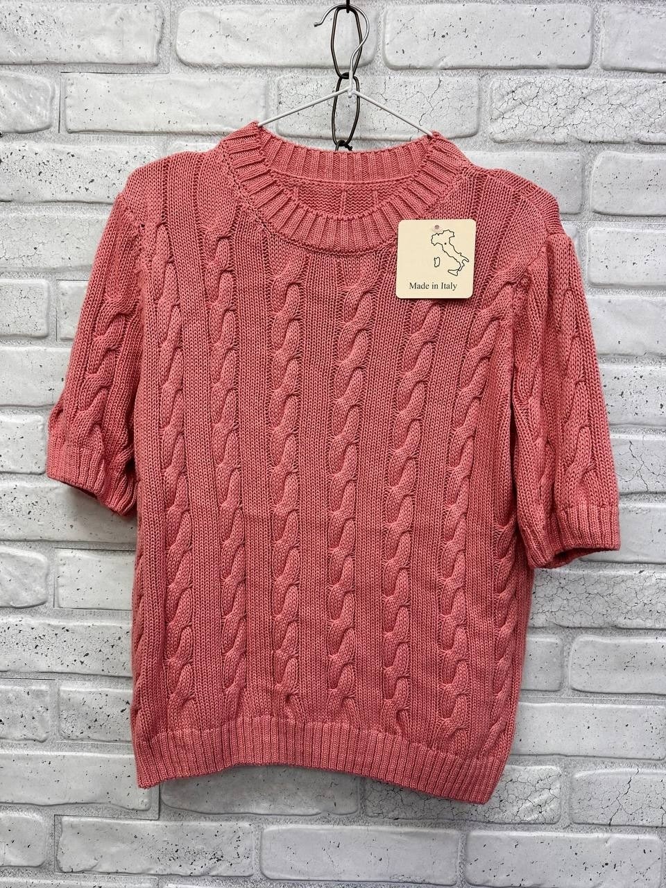 джемпер с косами,вязаные свитера,свитер реглан женский связанный из хлопка оранжевого цвета,джемпер,свитер