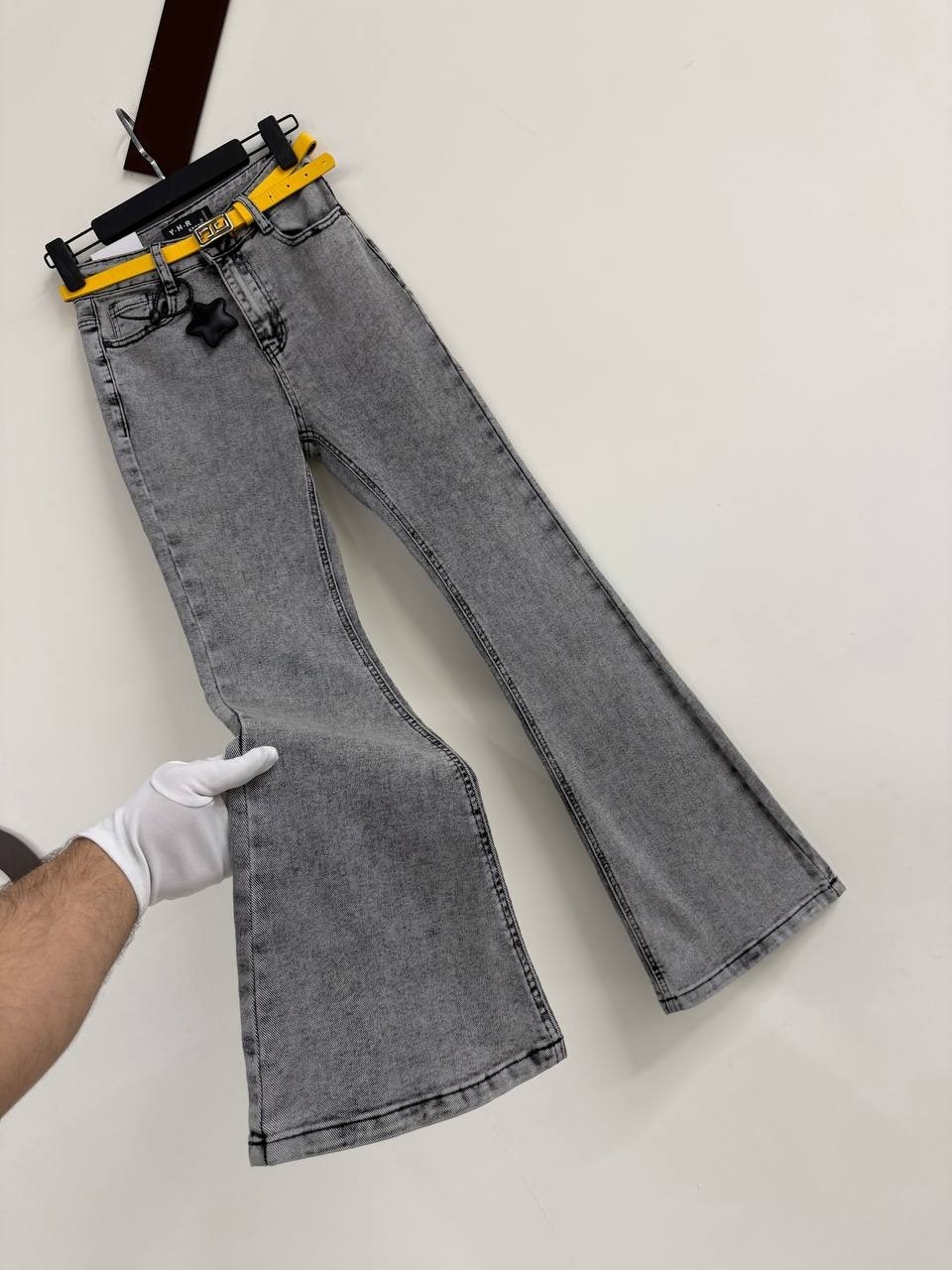джинсы женские 7007 "однотонные-клеш № 1" серые,джинсы клёш серый,женские джинсы,джинсы клеш женские,джинсы женские клеш цвет серый