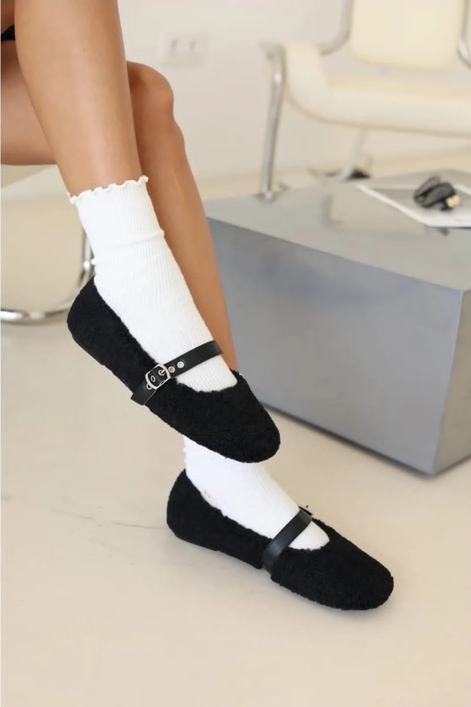 ,меховые балетки,женская ,меховые балетки мэри джейн,меховые туфли