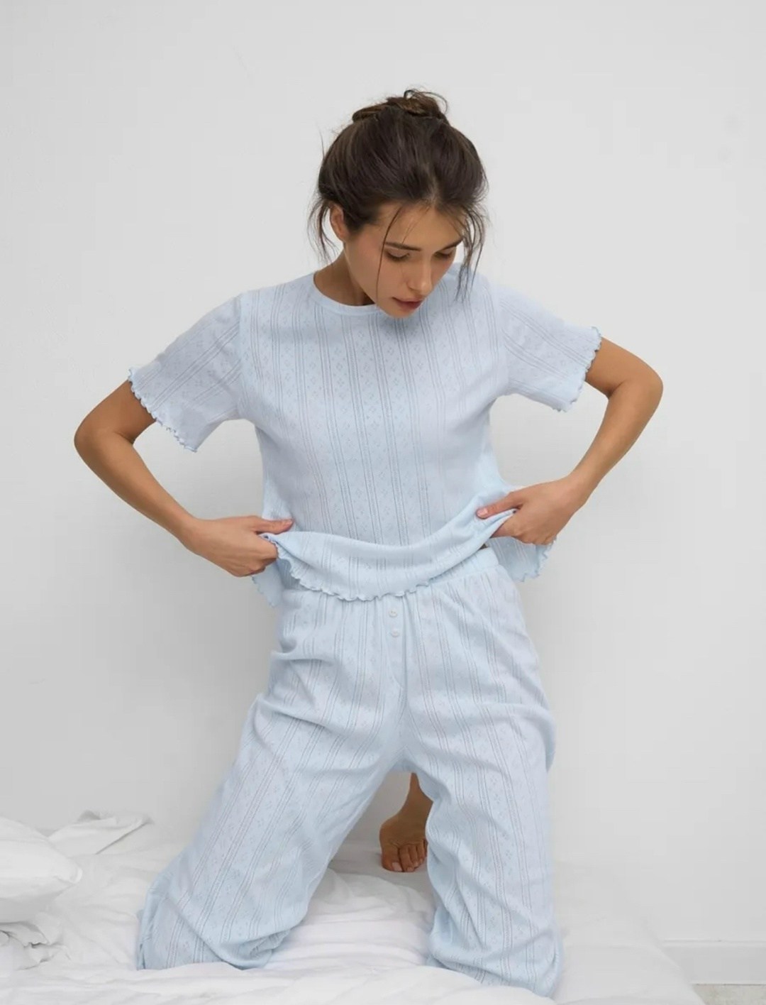 пижама женская,трикотажные костюмы,костюм женский,комплект домашний женский,голубая пижама