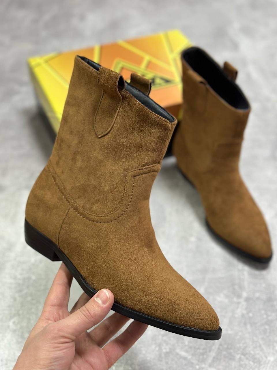 полусапоги казаки из рыжей замши арт. 306-2,,ботинки казаки tucino 3326 36 рыжие замша,казаки женские,замшевые казаки