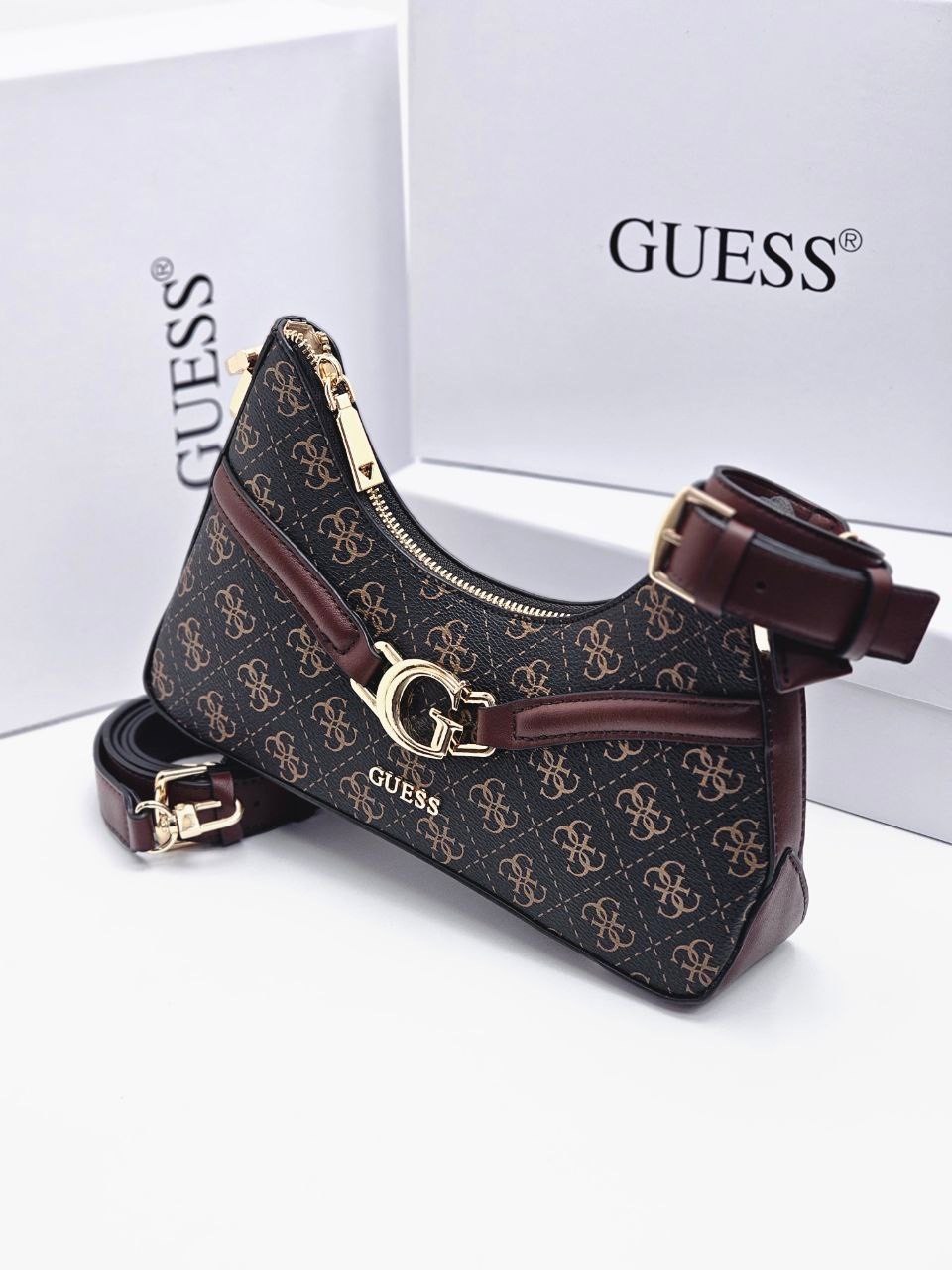 сумка женская guess,сумка guess,сумка люкс guess через плечо,guess сумка на плечо багет,сумка guess кросс-боди маленькая через плечо
