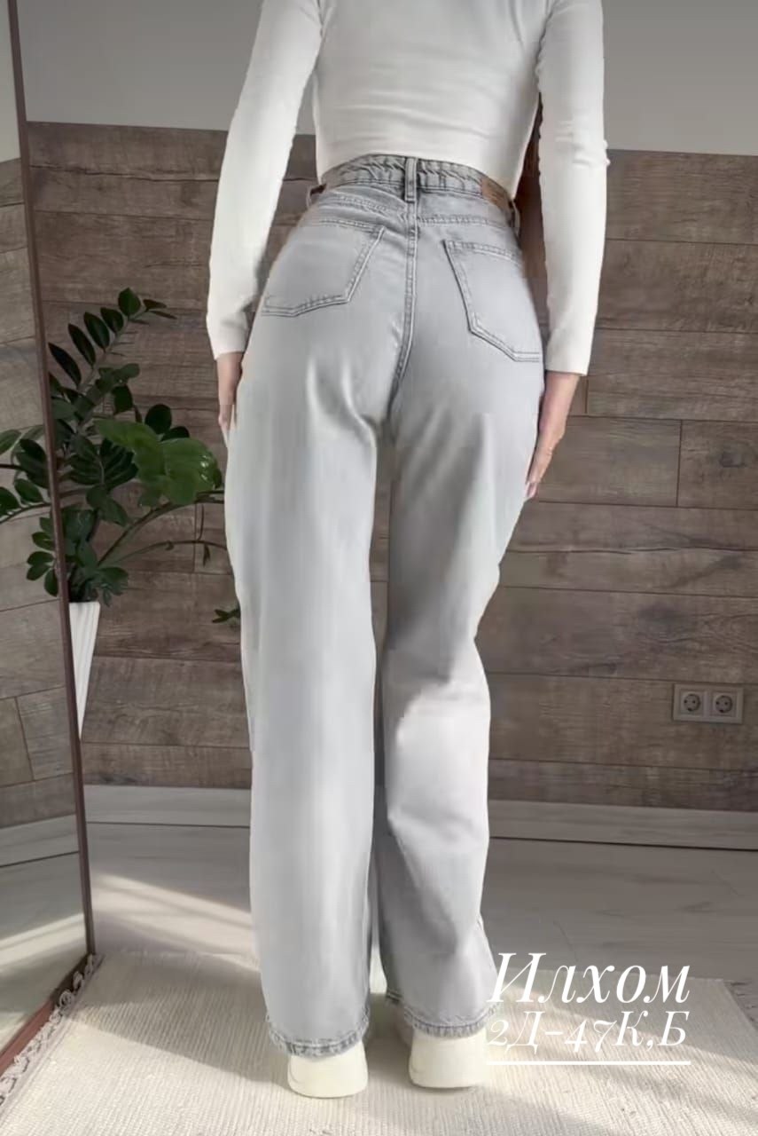 женские джинсы,широкие женские джинсы,джинсы,женские рваные серые джинсы палаццо,брюки джинсы