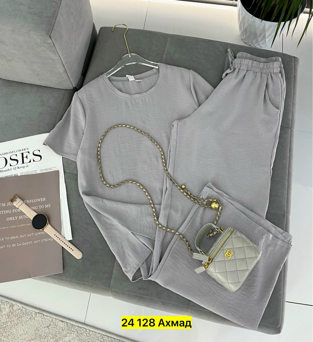 женский костюм двойка,костюм женский,костюм с брюками,костюм двойка,женский костюм двойка футболка/штаны nobilitas голубой (l размер)