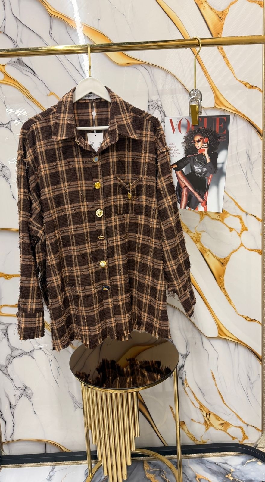шерстяная рубашка в клетку тартан miu miu коричневый,женская рубашка в клетку,клетчатая рубашка,рубашка в клетку 0164 коричневый,женская клетчатая рубашка