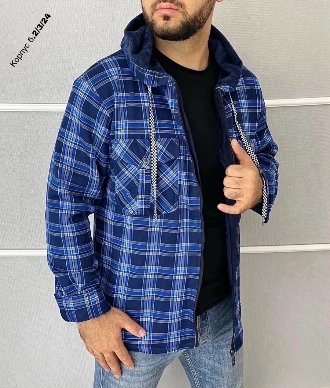 рубашка на флисе,рубашка утепленная в клетку с капюшоном,рубашка теплая на флисе,рубашка теплая мужская,рубашка кофта
