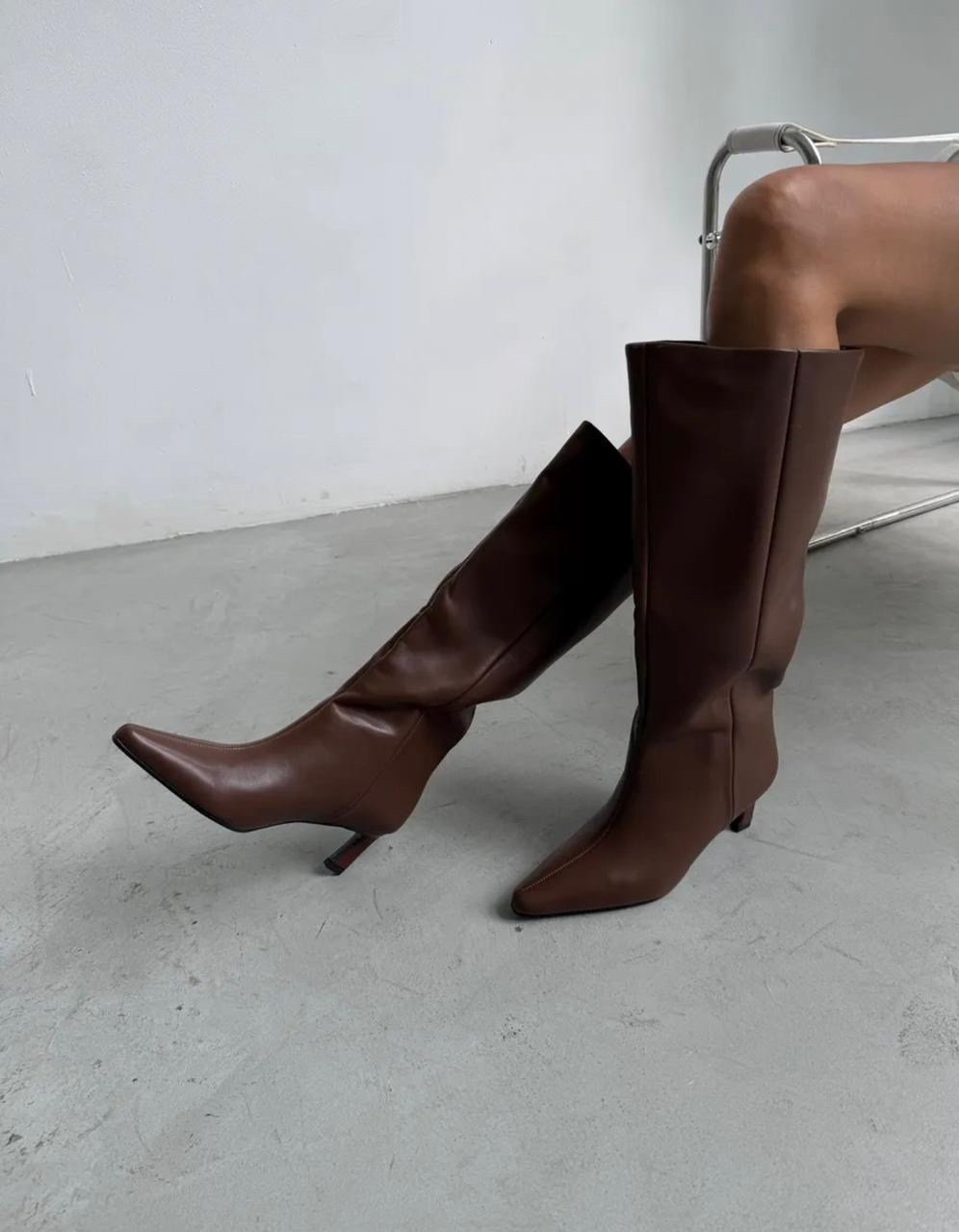 модные сапоги,сапоги,сапоги трубы на шпильке весенние ango shoes,сапоги осенние высокие на каблуке roksi shoes,сапоги осенние высокие на каблуке roksi shoes цвет коричневый