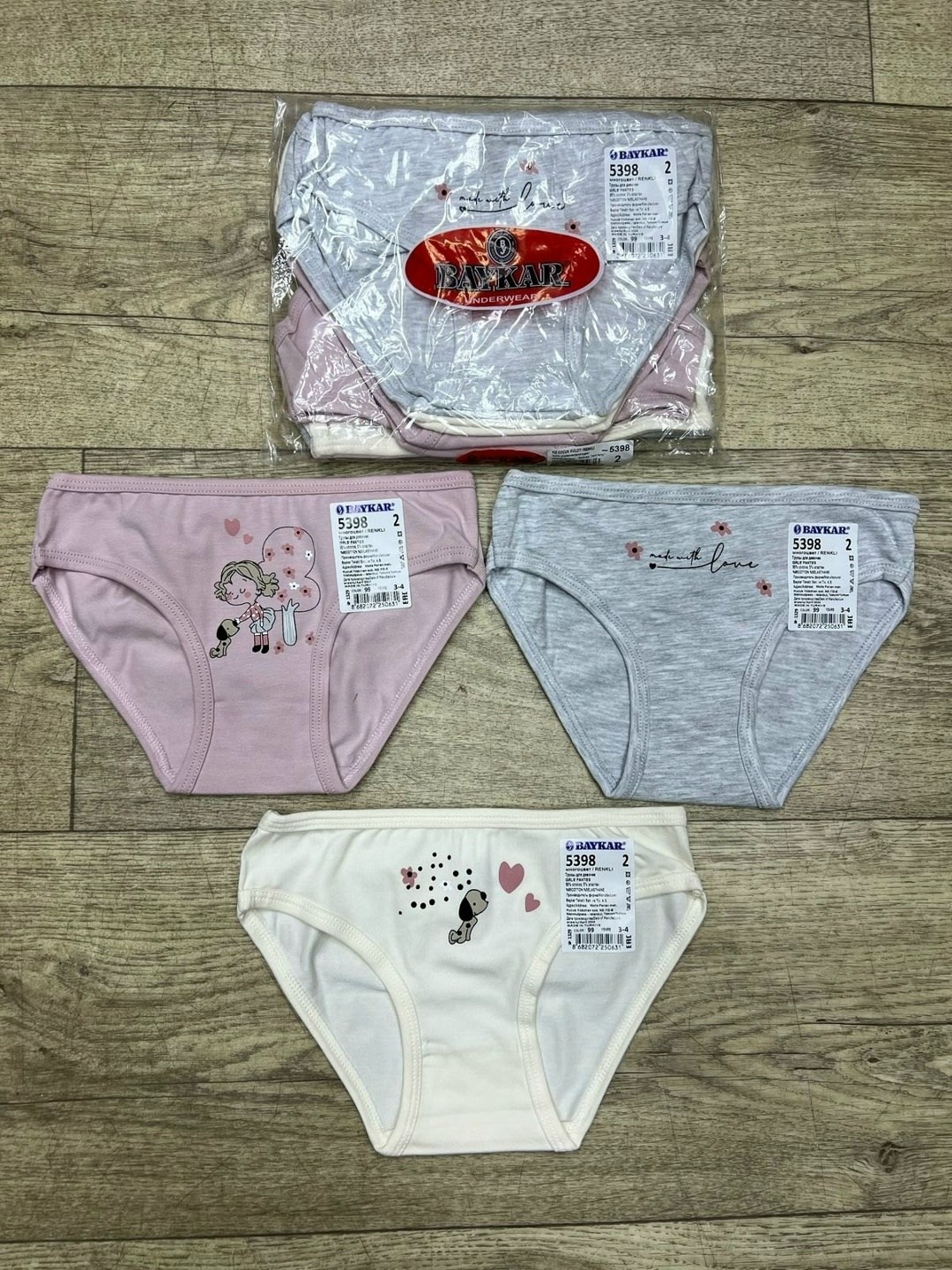 комплект трусов baykar 3 шт,комплект трусов слипы baykar для девочек,трусы baykar для девочек,комплект трусов слипы baykar,baykar трусы для девочки 7982