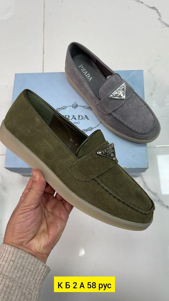 ,лоферы prada,мокасины prada,замшевые лоферы,лоферы женские loro piana