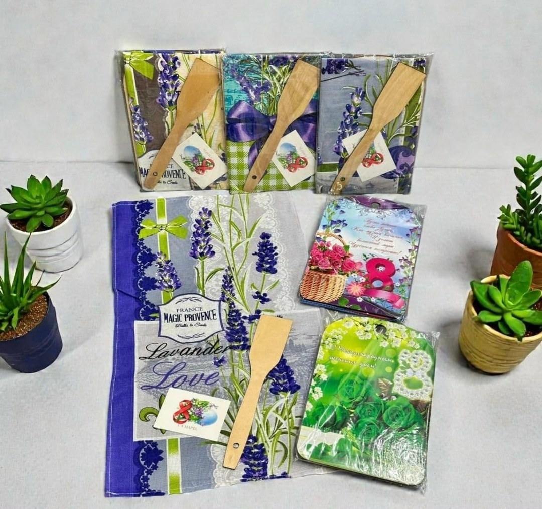 кухонные полотенца лаванда,набор полотенец кухонных 3 шт лаванда,вафельное кухонное полотенце,кухонное полотенце,набор вафельных полотенец кухонных