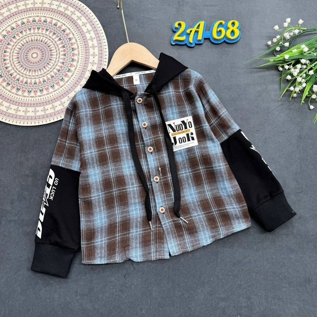 рубашка клетчатая комбинированная с капюшоном kid's love,рубашка для мальчика,рубашка в клетку с капюшоном,рубашка детская,рубашка в клетку с капюшоном для мальчика