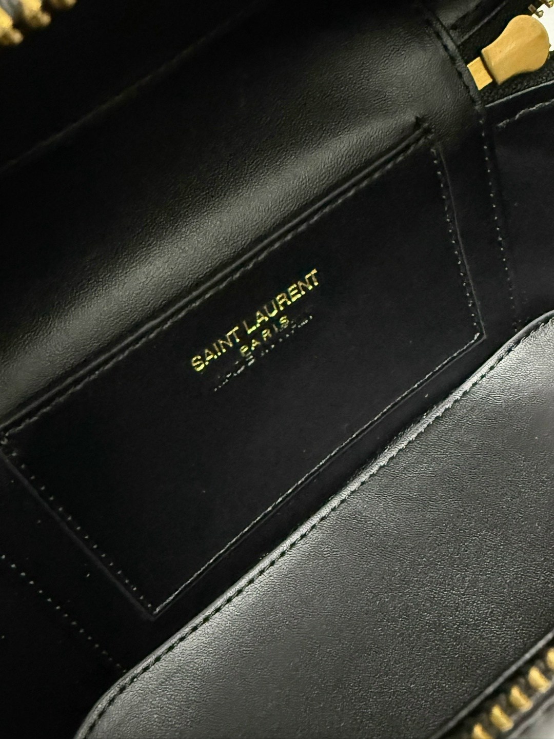 сумка,сумка женская,кожаная сумка yves saint laurent gaby vanity черная,ysl saint laurent женская сумочка кошелек сумка с одним плечом,косметичка yves saint laurent