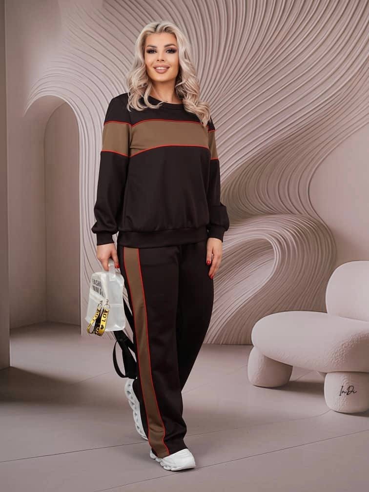 спортивный костюм женский,трикотажные костюмы,женский спортивный костюм больших размеров,спортивный костюм,костюм с брюками