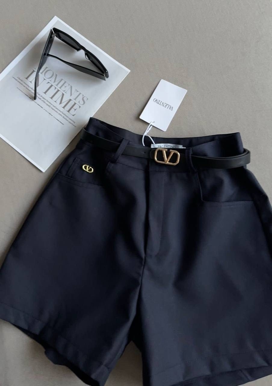 шорты женские,шорты для женщин,шорты с поясом,черные шорты,классические шорты