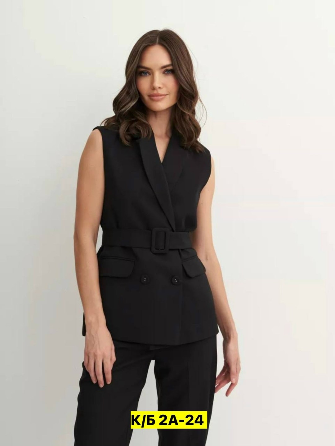 жилет женский,жилет,костюм брючный деловой с жилеткой офис berchi 257248482,жилет черный,удлиненный жилет