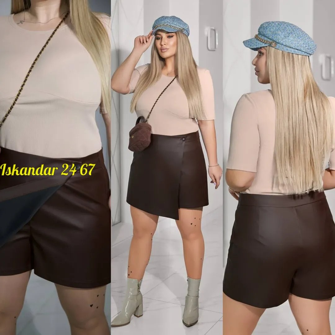 шорты кожаные женские больших размеров,шорты юбка женские,женские шорты,юбка женская,юбка