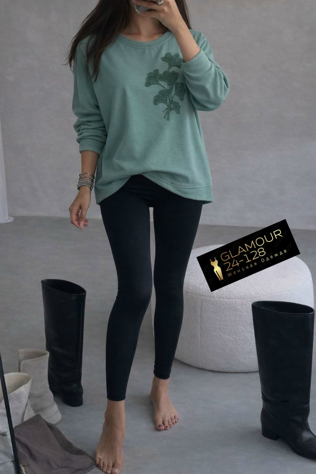 свитшот зеленый,повседневный свитшот,свитшот трикотажный,свободный свитшот,стильный свитшот
