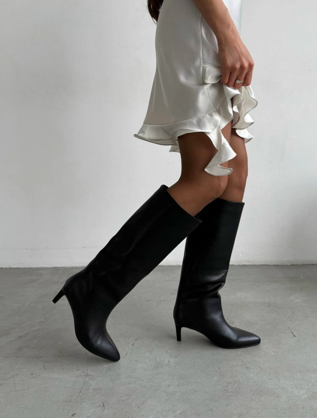 сапоги демисезонные на маленьком каблуке gh collection,сапоги демисезонные на маленьком каблуке gh collection цвет черный,сапоги на каблуке,сапоги женские,сапоги трубы на каблуке демисезонные valentin