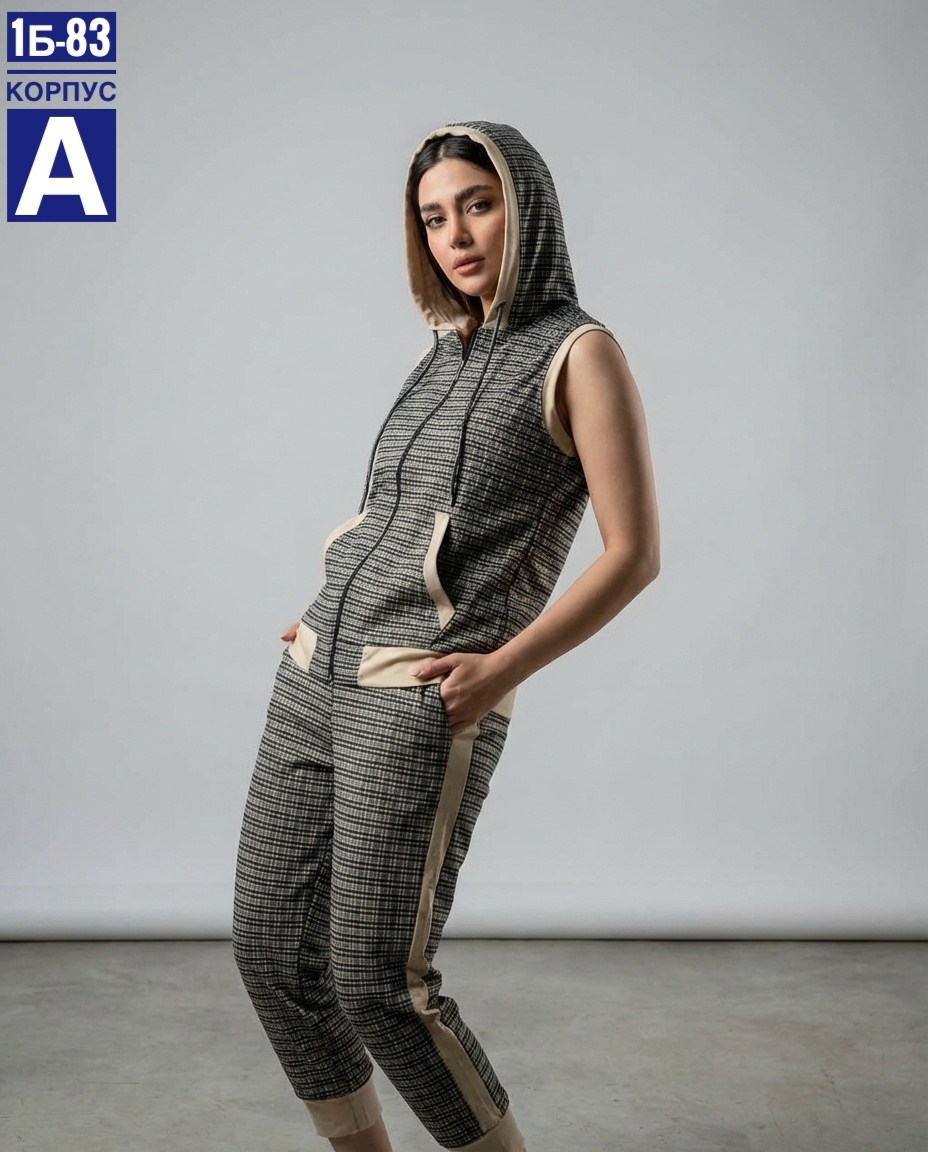 спортивный костюм в клетку женский,женские костюмы,стильные костюмы,костюм женский спортивный,спортивный костюм в клетку