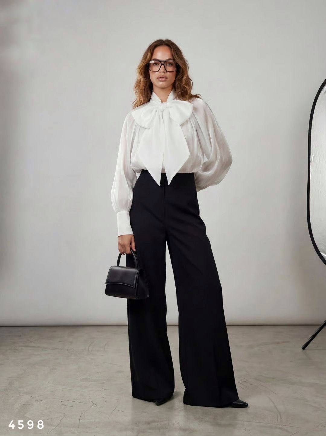 образ с брюками палаццо,брюки палаццо,блузка стильная,образ с черными брюками палаццо,модные брюки