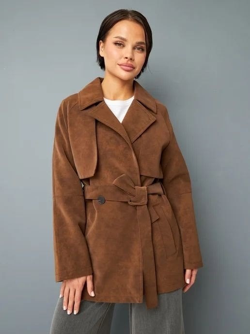 замшевая куртка,замшевый тренч,куртка-тренч укороченная замшевая,куртка замшевая женская,замшевая куртка с поясом