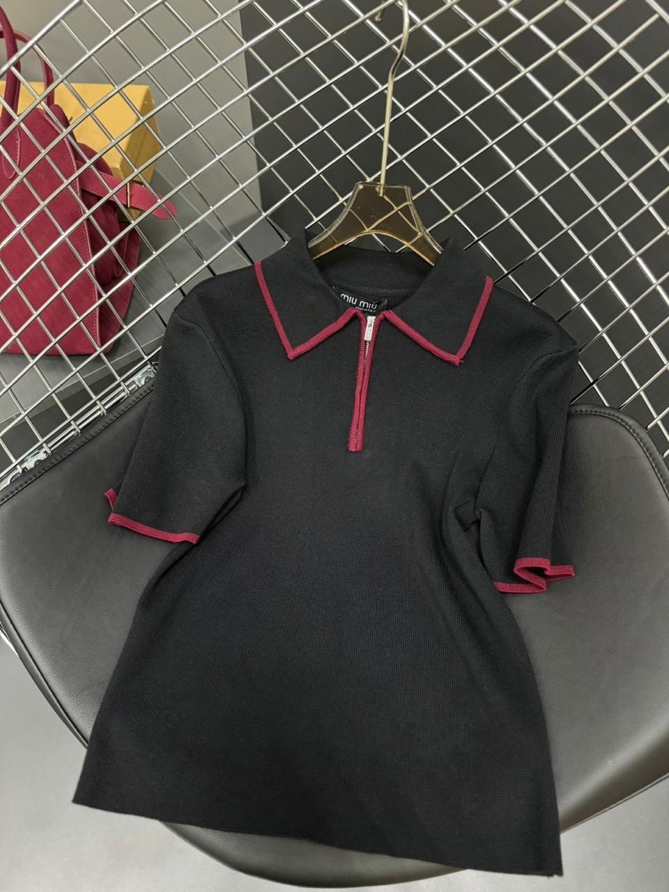 юбка miu miu,поло miu miu,юбка,костюм двойка miu miu с юбкой,черная юбка плиссе