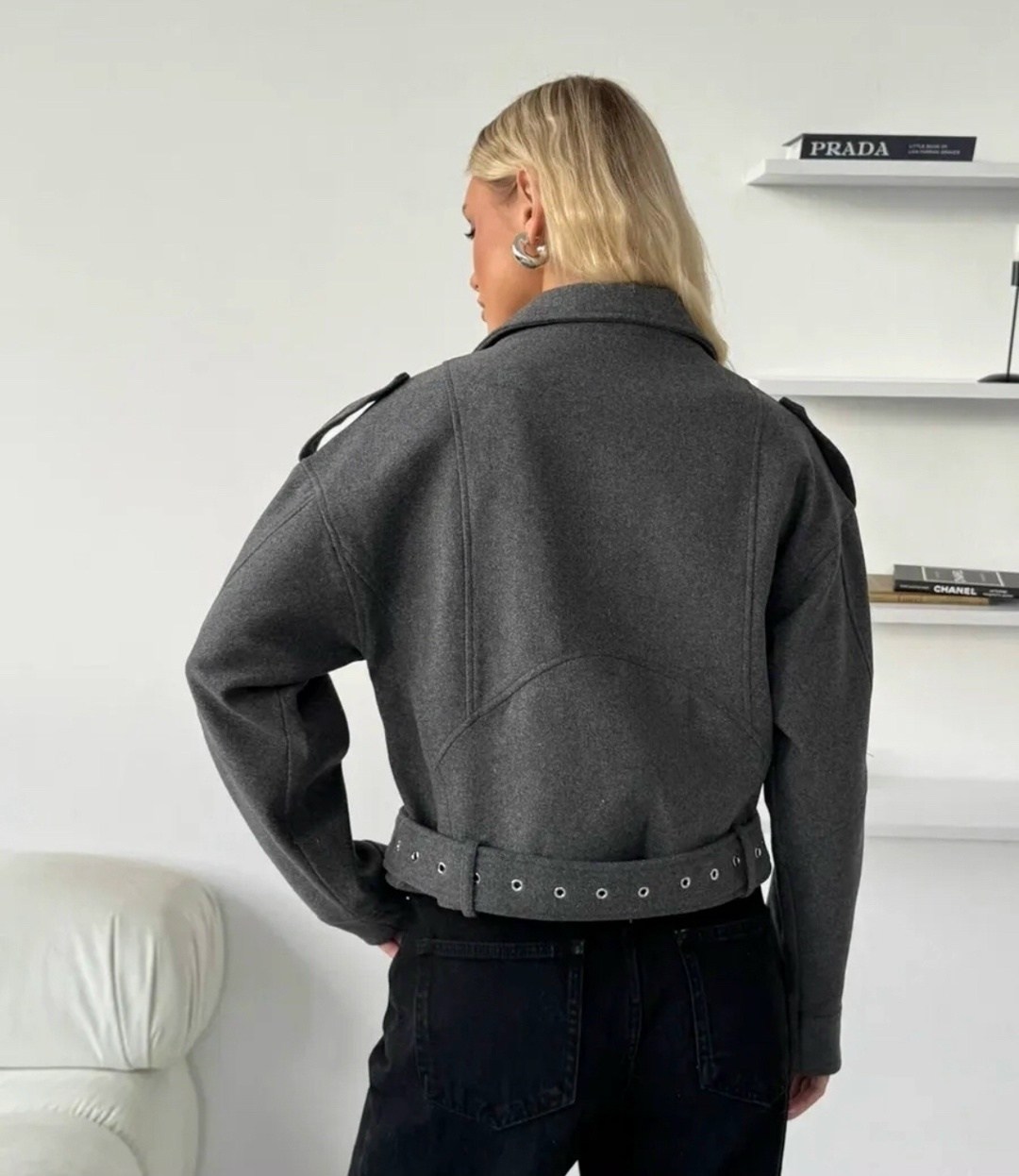 куртка косуха,косуха оверсайз шерстяная куртка осенняя цвет серый графит,куртка косуха оверсайз,куртка косуха женская,серая косуха