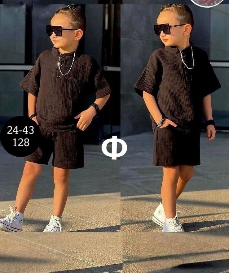 костюм для мальчиков с шортами,костюм детский с шортами,летний костюм двойка для мальчика,костюм двойка для мальчика,костюм из муслина для мальчика