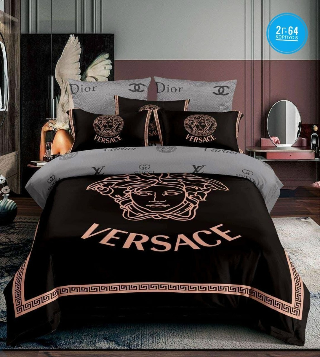 постельное белье версачи,постельное белье комплект евро,постельное белье версаче черное,комплект постельного белья евро сатин,постельное белье комплект