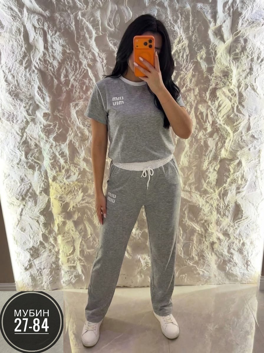 спортивный костюм женский,костюм спортивные женские костюмы,костюм женский: футболка и штаны арт. 1505232,женские костюмы,костюм с брюками