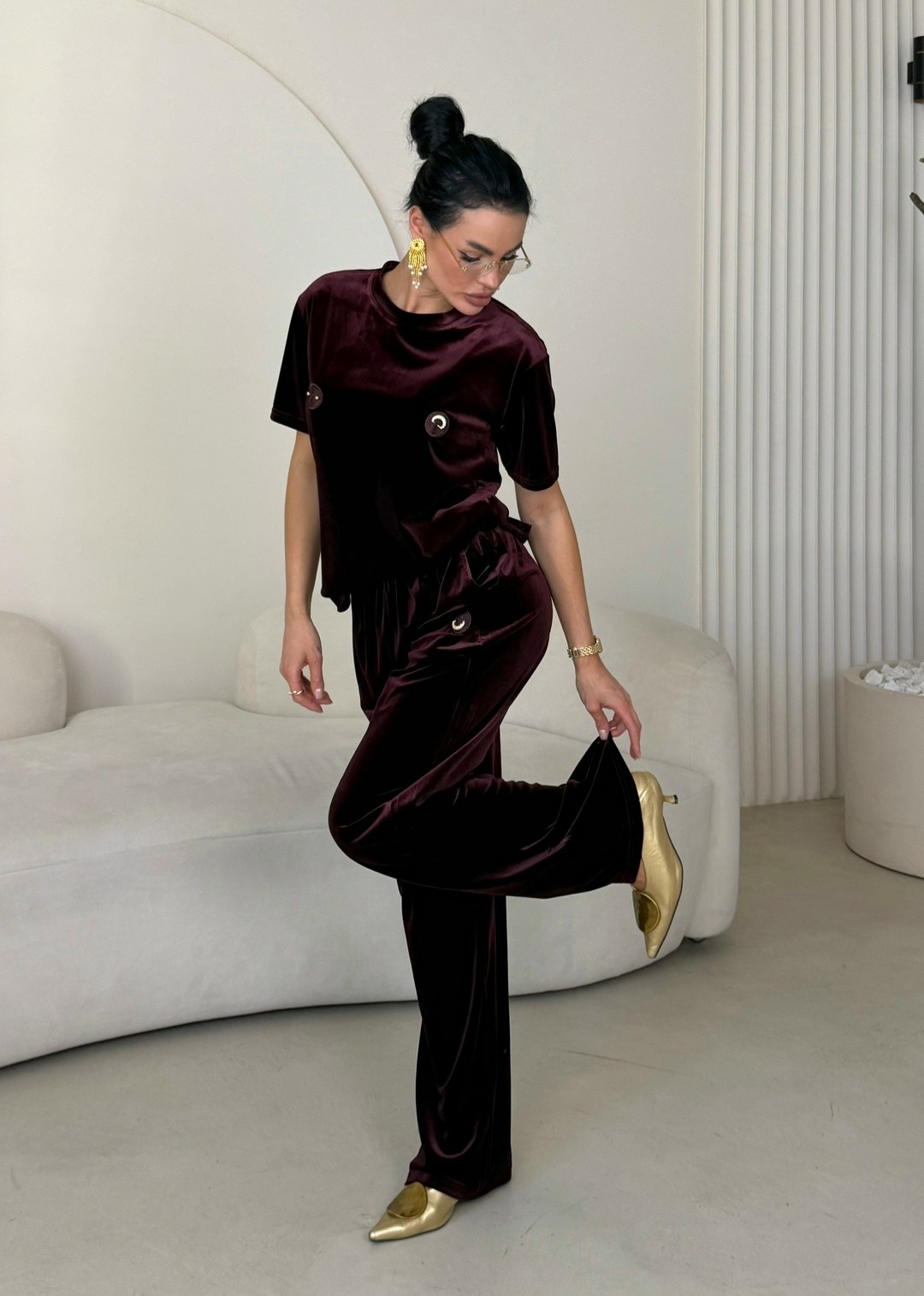 велюровый костюм,брюки мокко looklikecat 06676420,костюм dstrend 018620490 сливовый,женский велюровый костюм,костюм с брюками