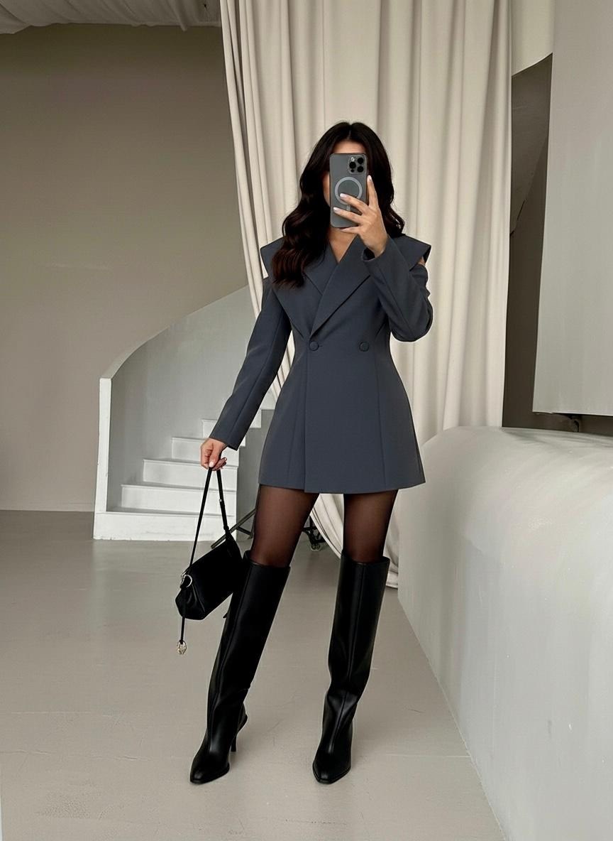 платье пиджак приталенный santonosanto,платье стильное,платье-пиджак,стильные наряды