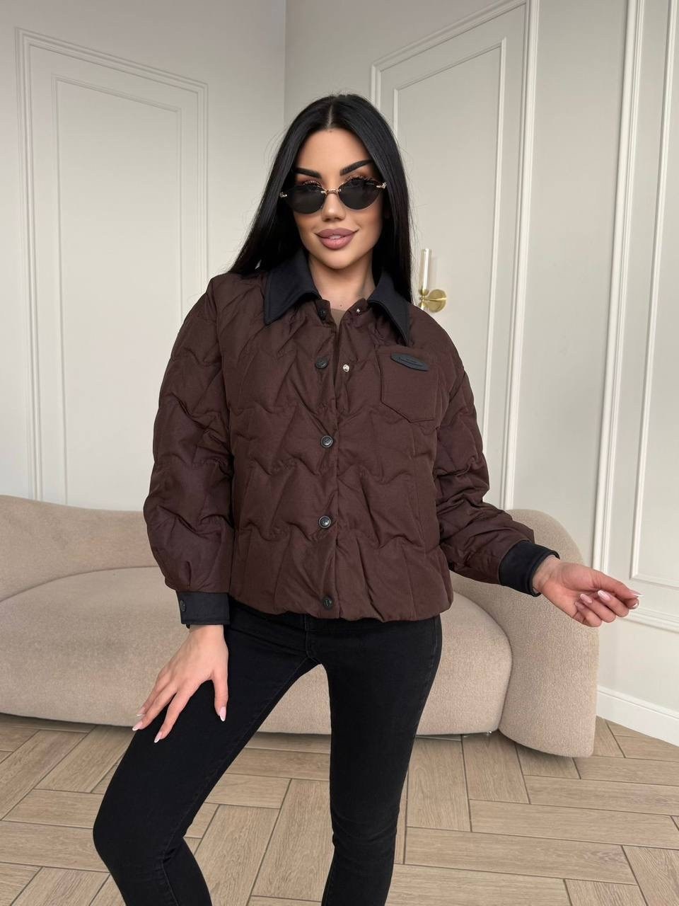 куртка бомбер женский стеганый em&sima,стеганые куртки,куртка женская,демисезонная куртка,куртка женская демисезонная