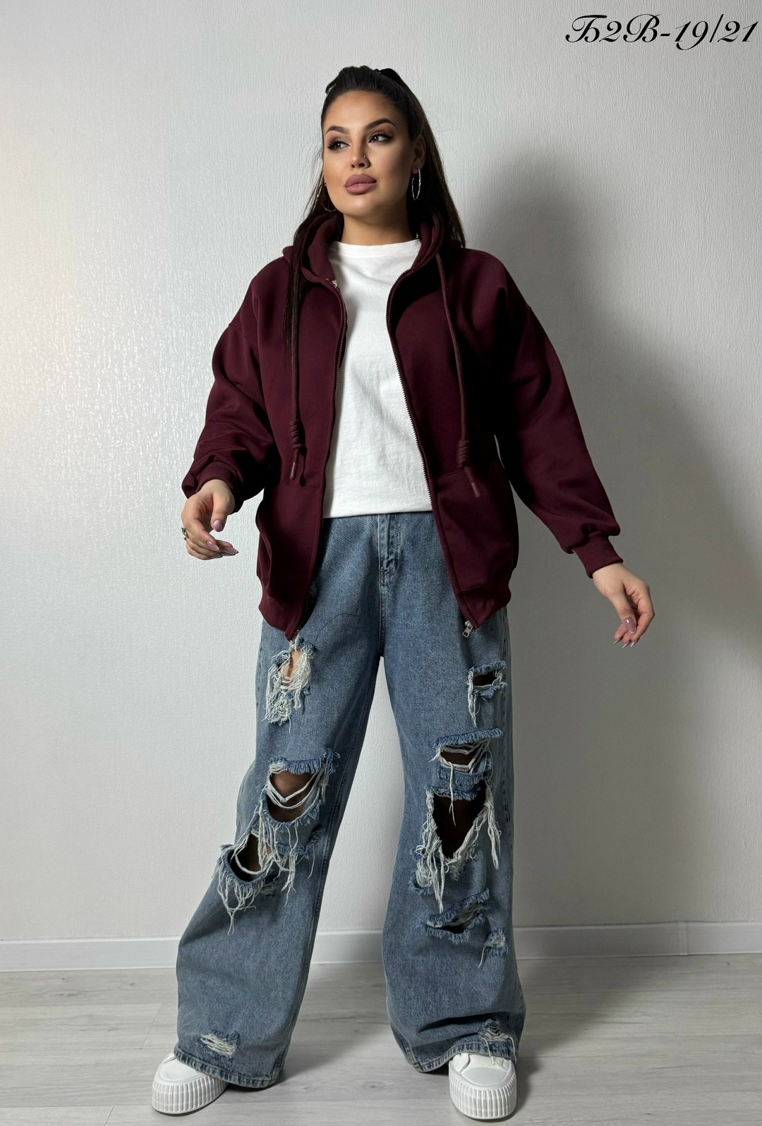 оверсайз толстовка,толстовка женская,толстовка бордовая,толстовка женская твое 96028 бордовая m-l,толстовка на молнии с капюшоном теплая оверсайз binita