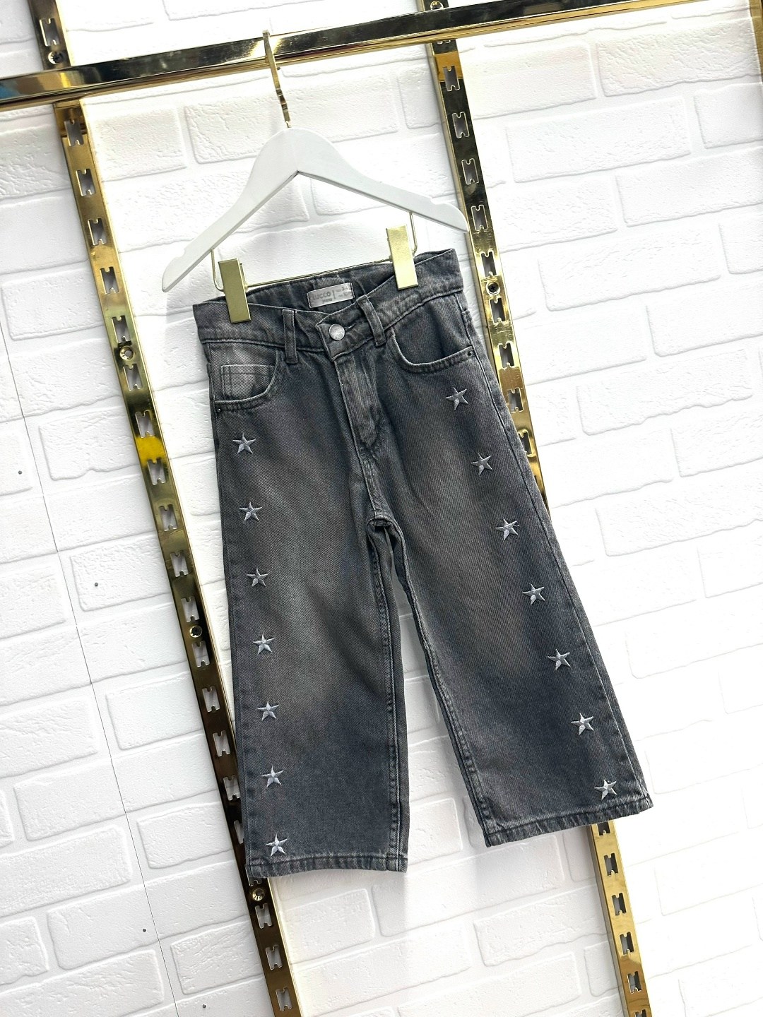 джинсы для девочек серый,джинсы для девочек,джинсы со звездами,джинсы с принтом,джинсы