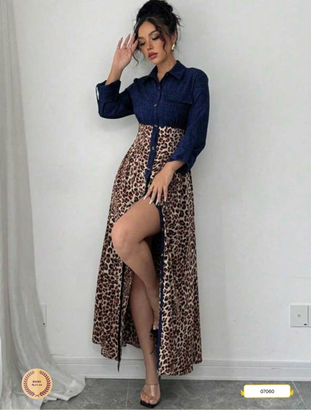 платье с леопардовым воротником,платье женское,платье с леопардовым принтом,платье,платье леопардовое