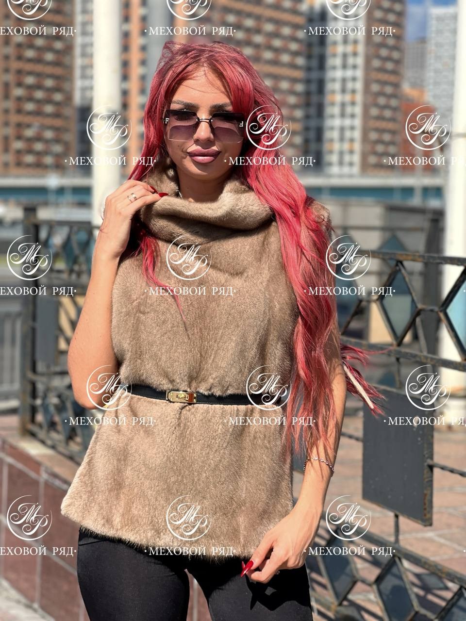меховая манишка,норковый удлиненный жилет,манишка из меха норки "жемчуг",манишка из норки,норковая жилетка