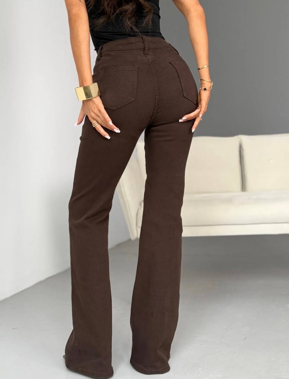 коричневые джинсы клеш женские,женские джинсы клеш,женские джинсы коричневые джинсовые расклешенные брюки,джинсы женский defeaco коричневый, светло-коричневый клеш, прямые деним,коричневые джинсы женс