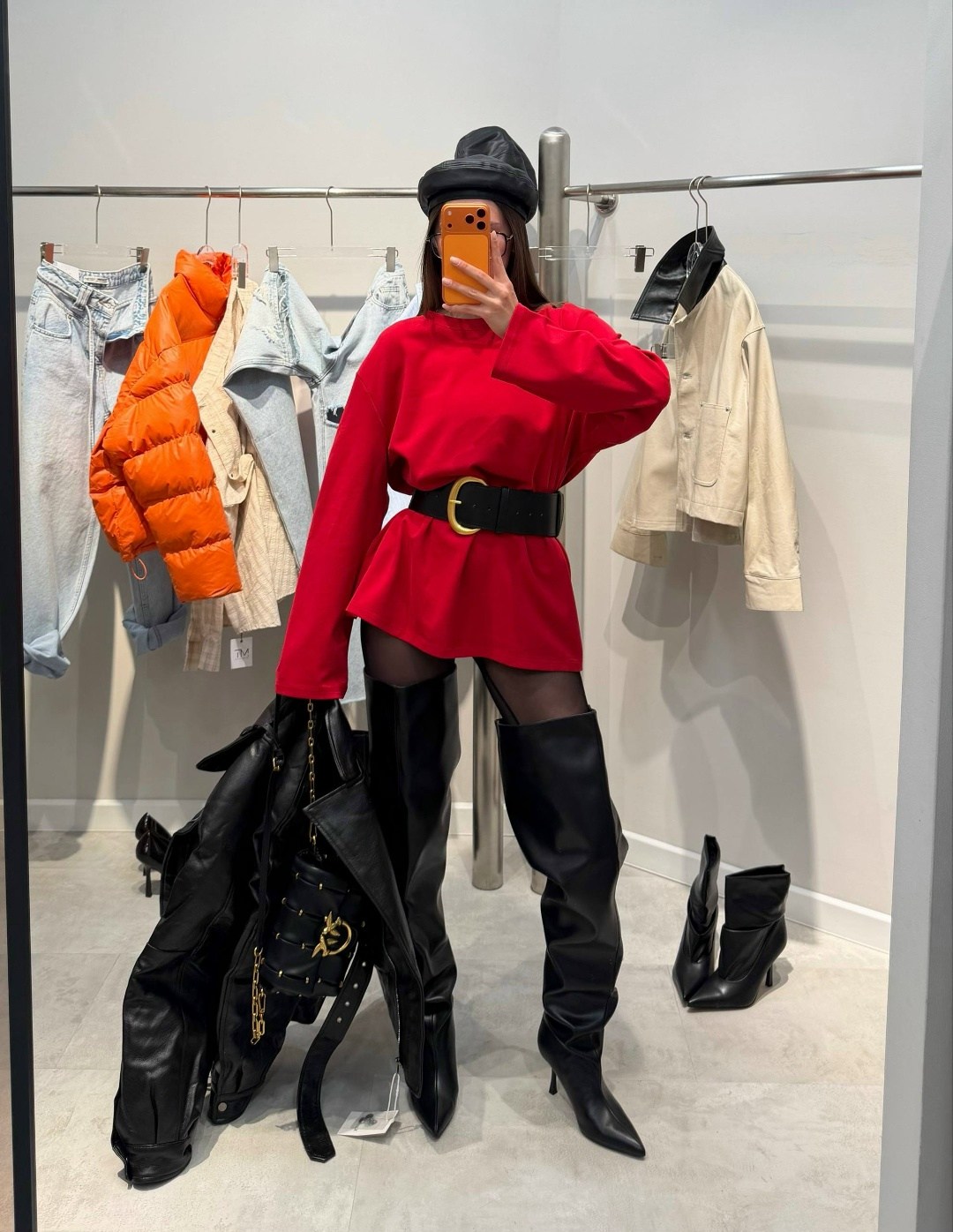 модные образы,стильное пальто,модное пальто,красное пальто