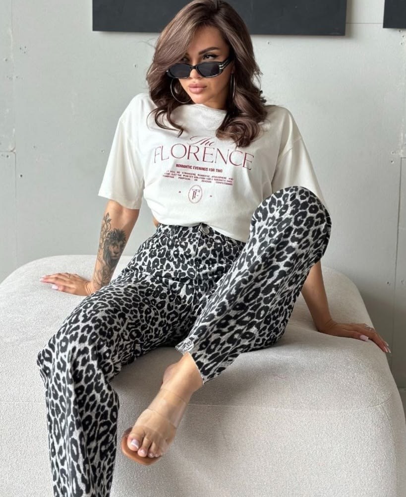 женские джинсы леопардовые прямые,джинсы женские,брюки джинсы,джинсы женские клеш,брюки, джинс