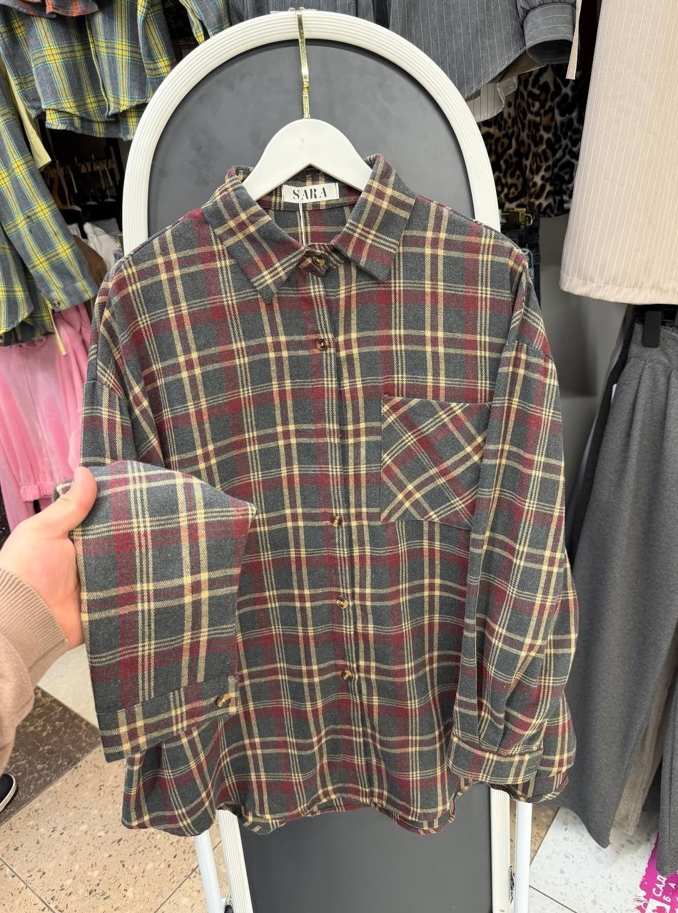 рубашка в клетку,клетчатая рубашка,рубашка женская,рубашка хлопок,женская рубашка варёнка в клетку