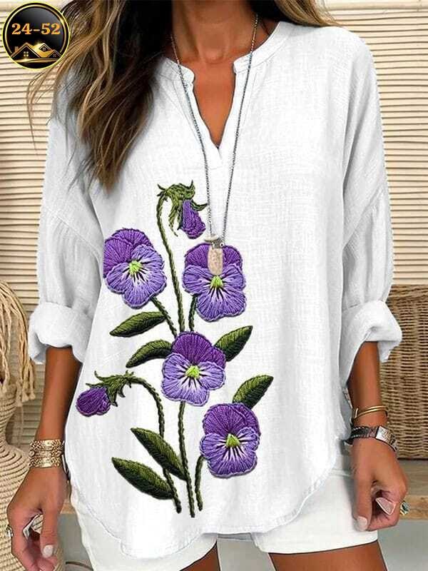 женская рубашка из хлопка и льна,женская кофта фиолетовая,рубашка женская,блузка модная,женская кофта