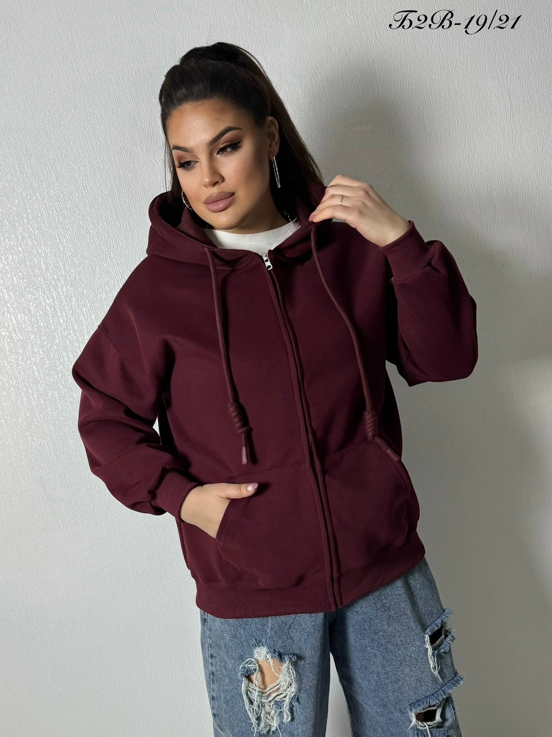 оверсайз толстовка,толстовка женская,толстовка бордовая,толстовка женская твое 96028 бордовая m-l,толстовка на молнии с капюшоном теплая оверсайз binita