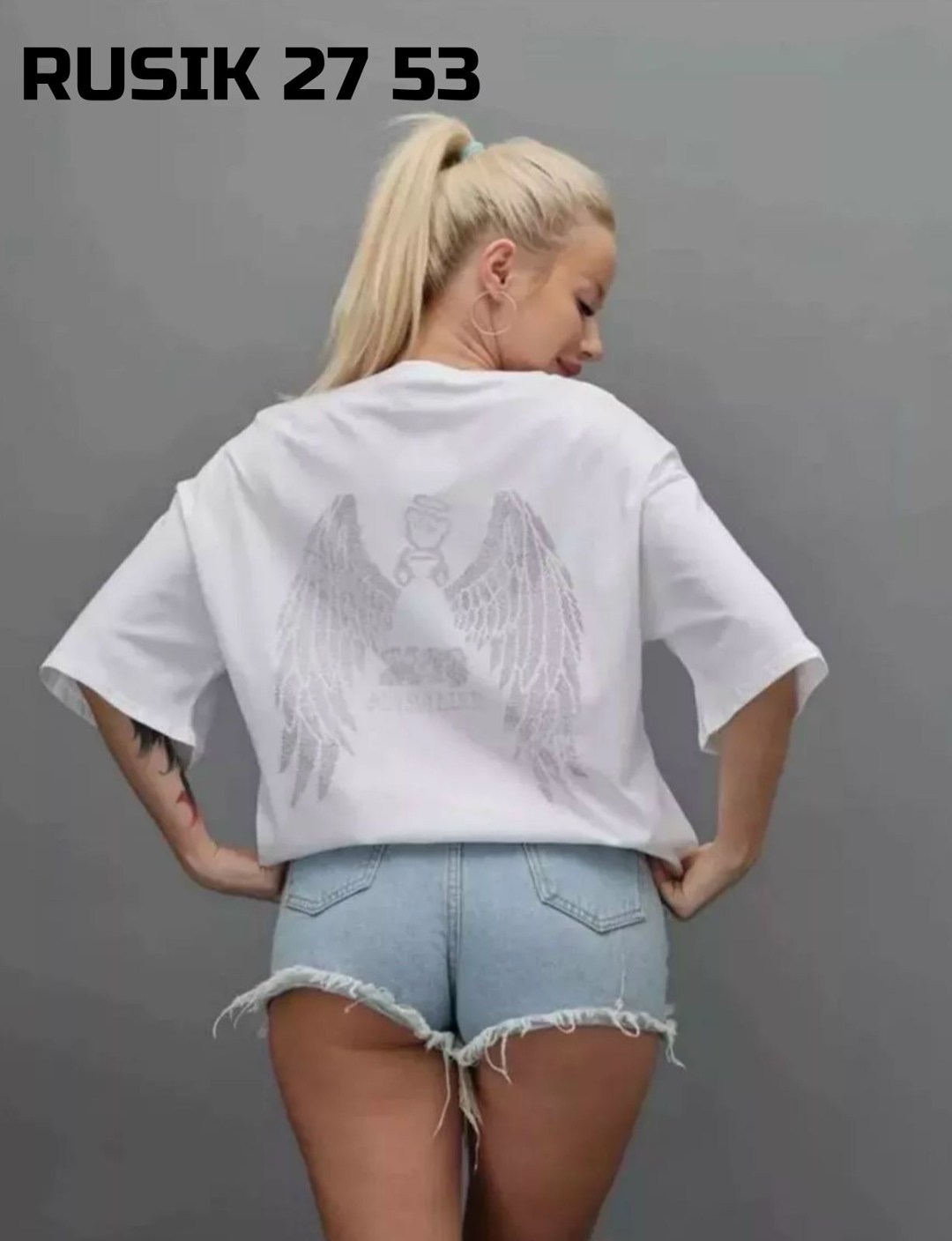 футболка оверсайз базовая со стразами,футболка для женщин с принтом,женская футболка,футболка с стразами,футболка женская со стразами