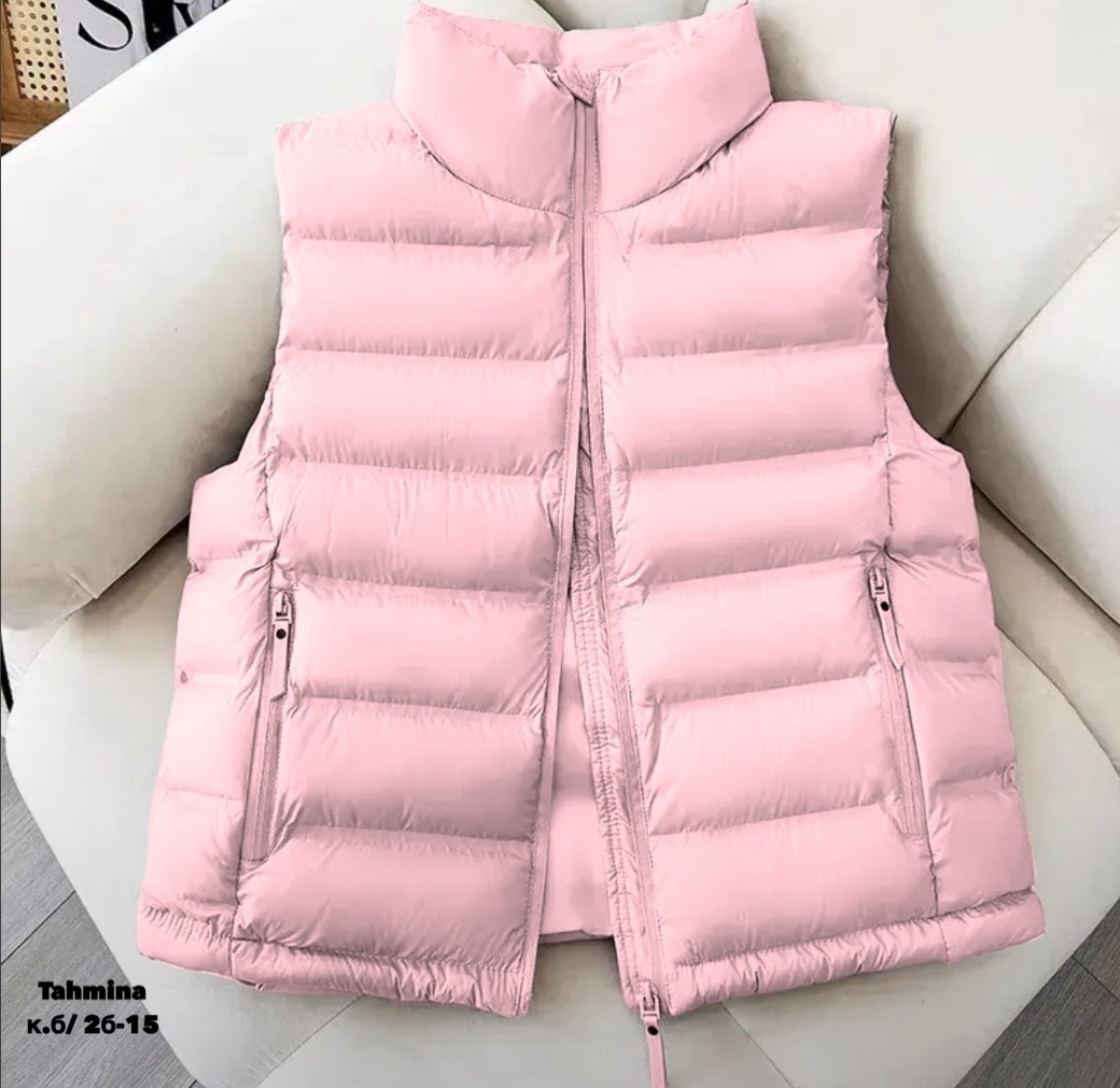 теплый жилет,женские жилеты,жилет с воротником,жилет осенний,пуховой жилет