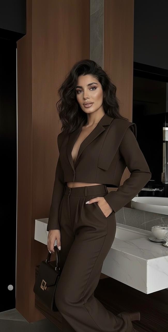 брючный костюм женский,элегантный брючный костюм,костюм с брюками палаццо,брючный костюм повседневный,деловой костюм женский