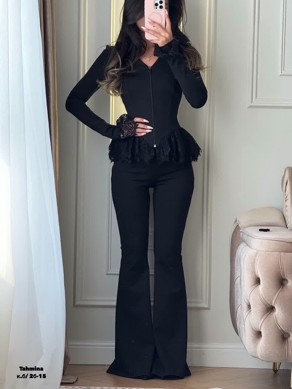 брючный костюм,брючный костюм с баской,вечерний брючный костюм,костюм с брюками,костюм с брюками клеш