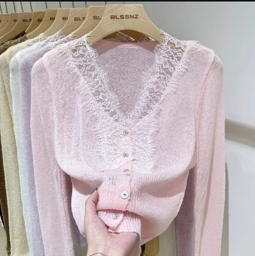 женский ажурный свитер с v-образным вырезом и кружевом,шикарный кружевной свитер с v-образным вырезом,элегантный кружевной свитер с v-образным вырезом,женский кружевной базовый вязаный пуловер с v-обр