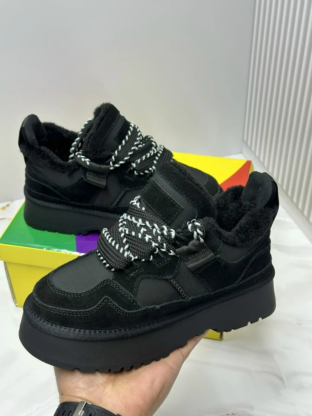 ,ugg lowmel sneaker кроссовки женские зимние,кеды зимние ugg lowmel trainer premiumshoes цвет черный,обуви,кроссовки ugg